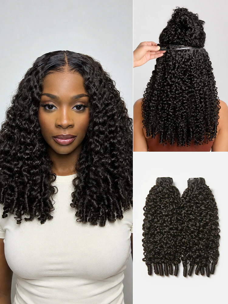 Straight / Body Wave / Kinky Curly / Yaki Straight / Kinky Straight / Messy Curly Clip in Hair Extensions Real Human Hair Pieces 135g 9pcs / 7pcs with-image-43497398501466