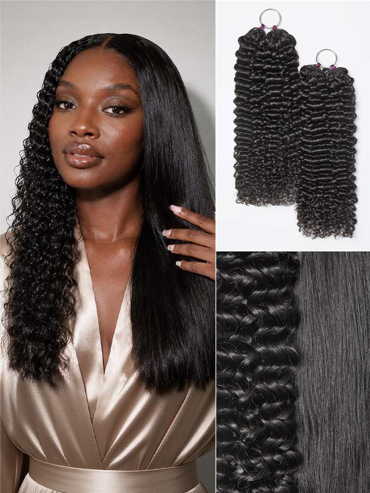 Readitressâ¢ Pre-Separated Feather Crochet Human Hair for Miracle Knots Boho Braids | Deep Wave, Burmese Curly Protective Style (Free Gifts Included)