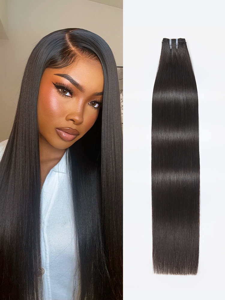 RawMagic Luxe Bundles - 1pc 100% Unprocessed Raw Human Hair Natural Shiny Soft Long-lasting Premium Straight Hair Weft US Only-image-43583755747418