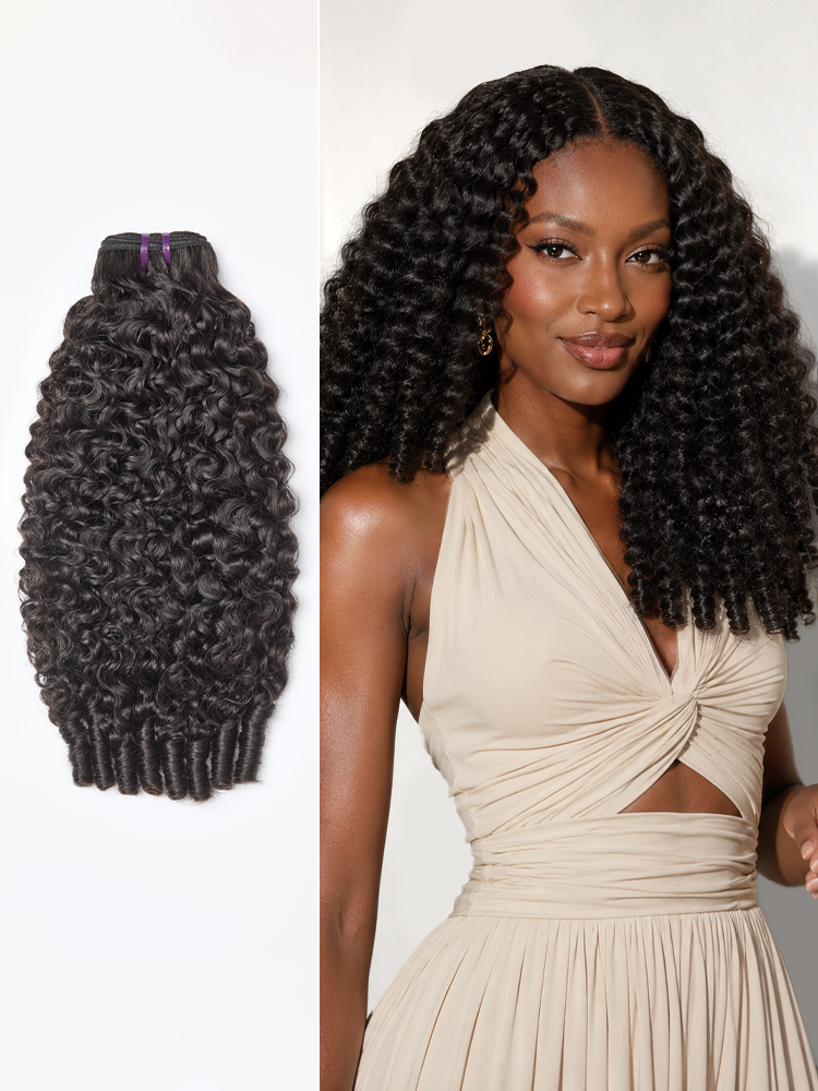 1pc Soft & Voluminous Burmese Curly 100% Virgin Human Hair Bundles-image-43624913993818