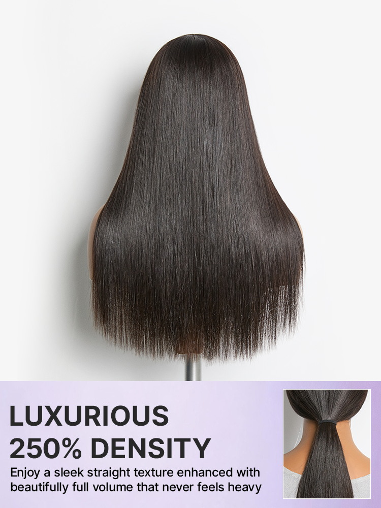 US Only | Luvme All-Day Comfortâ¢ Wig 180% / 250% Density Bone Straight with Baby Hair PartingMax Glueless 7x6 Closure HD Lace Wig Pre-Cut Lace