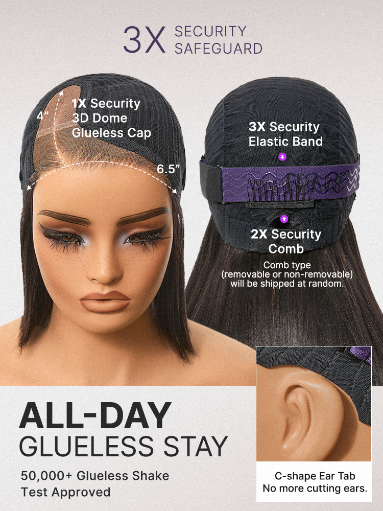 AiryFitâ¢ Scalp Care Wigs | Effortless Water Wave Snugfit Glueless 5x5 Closure Pre-Cut Lace Curly Wig