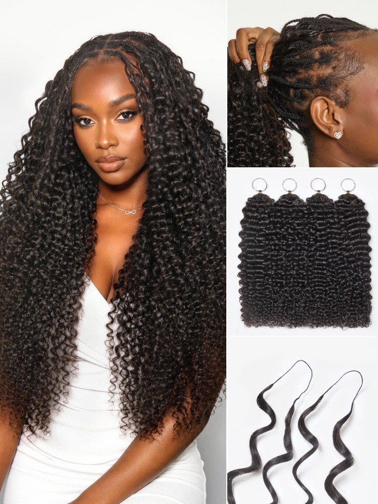 Miracle Knots Crochet Hair Burmese Curly | Wet and Wavy Water Wave | Kinky Straight for Boho Braids | Crochet Weaves | Fulani Braids | Twists Pre-Sepa