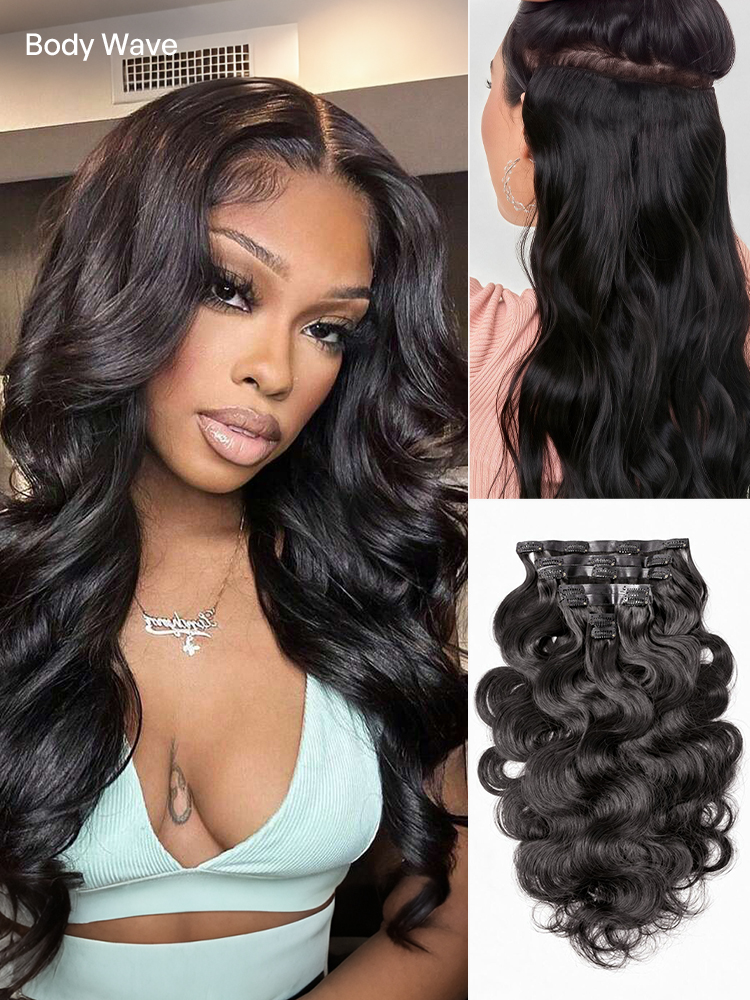 Straight Body Wave Kinky Curly Yaki Straight Kinky Straight Messy Curly Clip in Hair Extensions Real Human Hair Pieces 135g 9pcs 7pcs with