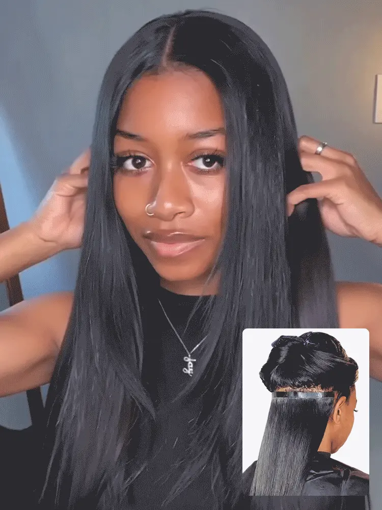 Straight Body Wave Kinky Curly Yaki Straight Kinky Straight Messy Curly Clip in Hair Extensions Real Human Hair Pieces 135g 9pcs 7pcs with